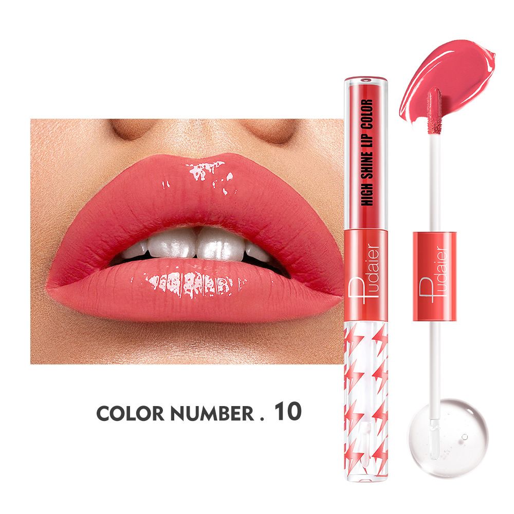 Brilho Labial Iluminador de Ponta Dupla com 16 Cores - Alto Brilho e Longa Duração✨