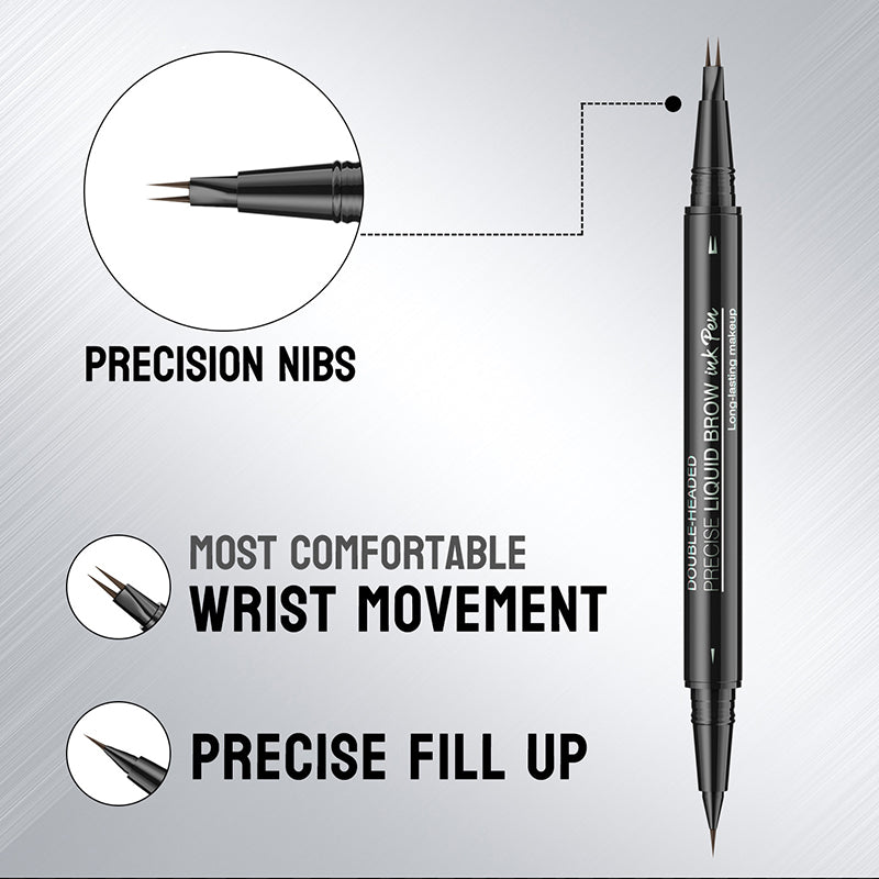 Crayon à Sourcils Liquide 2 en 1 -- Imperméable et Résistant à La Transpiration