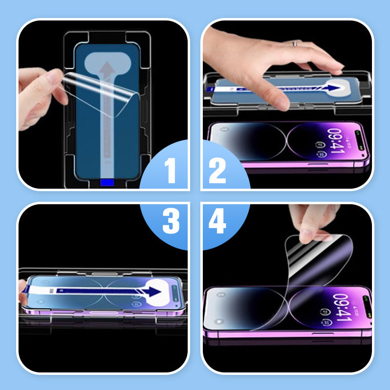 Protecteur d’Écran en Verre Trempé Premium & Kit d’Installation pour iPhone Séries 16-11