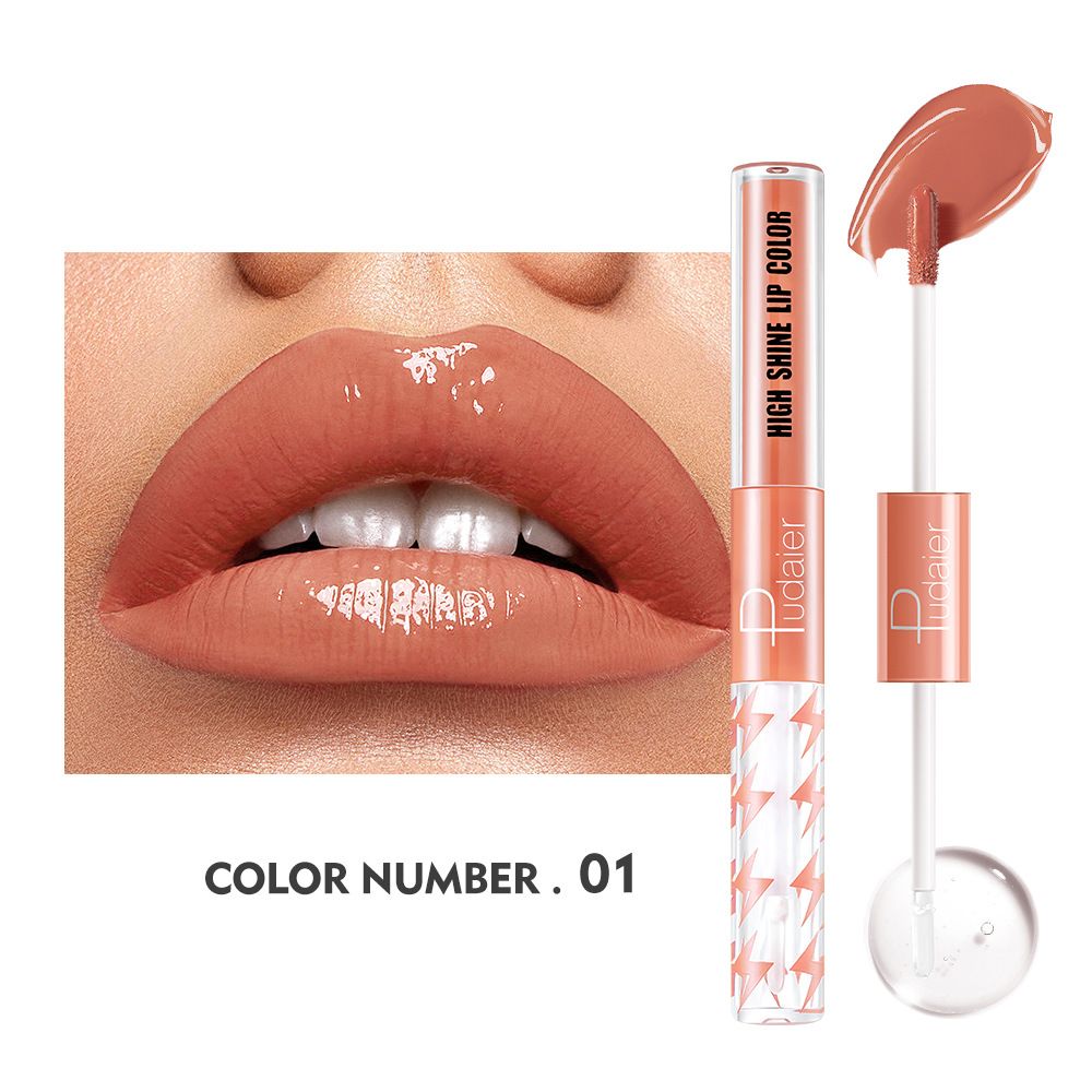 Brilho Labial Iluminador de Ponta Dupla com 16 Cores - Alto Brilho e Longa Duração✨