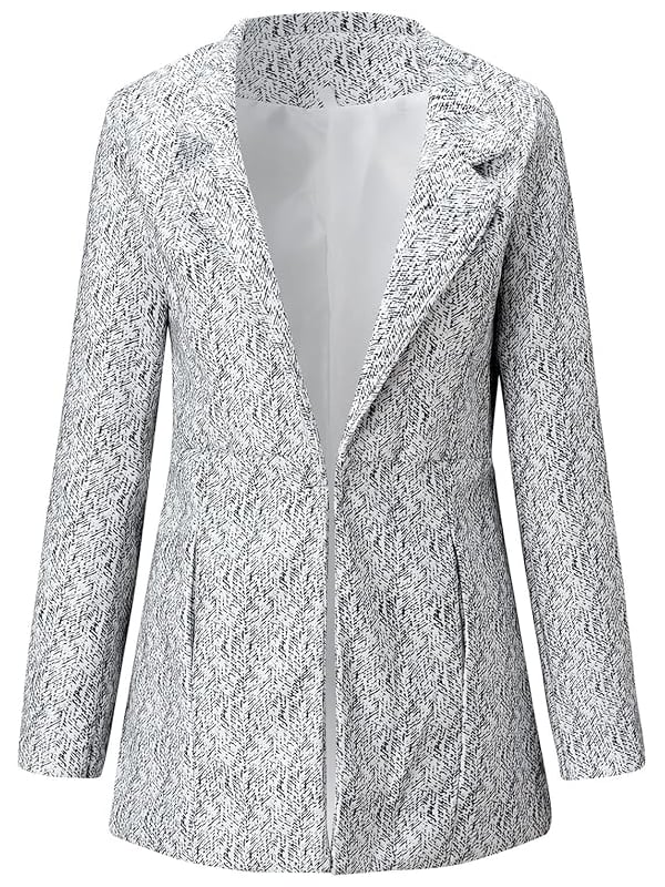 💐 Grande Vente -50% de Réduction 💕 Manteau Épais Femme à Manches Longues Uni - Avec Poches