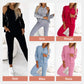 Ensemble veste et pantalon de baseball trois pièces pour femme