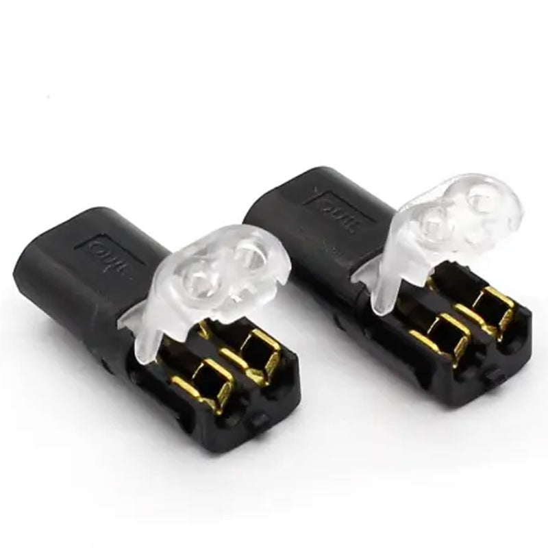 Connecteur à double filetage avec boucle de verrouillage