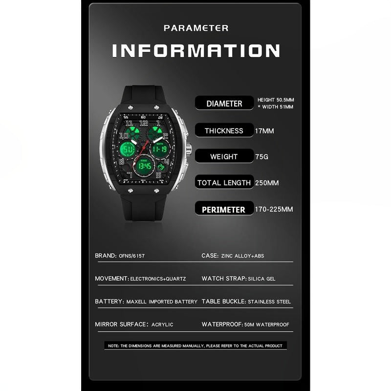 🎄🎁Oferta Especial de Natal - 50% de Desconto ⏰ Relógio Digital Esportivo Luminoso para Homens