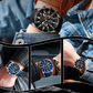 ⌚ 50% DE DESCONTO AGORA! ✨ Relógio de quartzo multifuncional à prova d'água masculino – Design cronógrafo, ponteiros luminosos e aço inoxidável 🌊