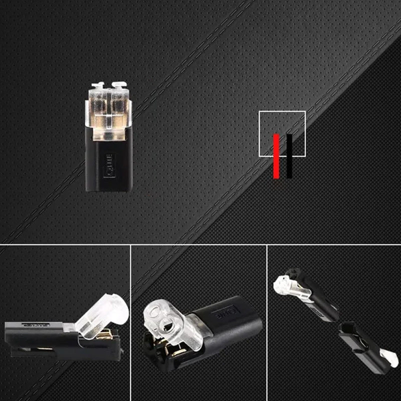 Connecteur à double filetage avec boucle de verrouillage