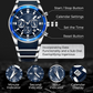 ⌚ 50% DE DESCONTO AGORA! ✨ Relógio de quartzo multifuncional à prova d'água masculino – Design cronógrafo, ponteiros luminosos e aço inoxidável 🌊