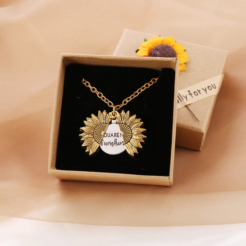 📿Collier Girasol "You Are My Sunshine" avec pochette de rangement