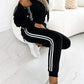 Ensemble veste et pantalon de baseball trois pièces pour femme