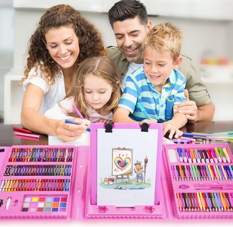 Deluxe 6-i-1 Art Creativity Set (den bästa presenten för barn)