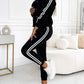 Ensemble veste et pantalon de baseball trois pièces pour femme