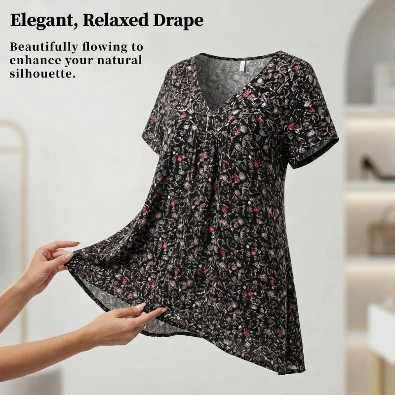 🌸🍃Moda primavera com estampas e mangas curtas