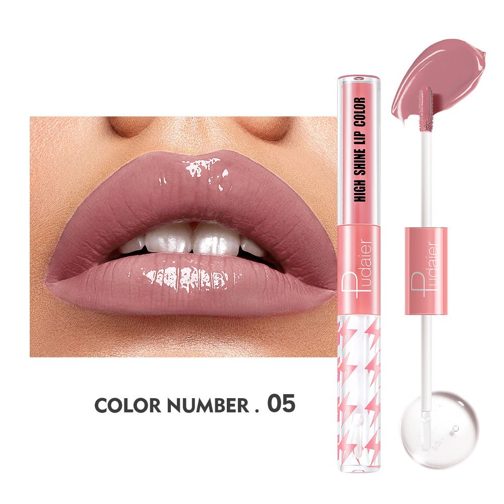 Brilho Labial Iluminador de Ponta Dupla com 16 Cores - Alto Brilho e Longa Duração✨