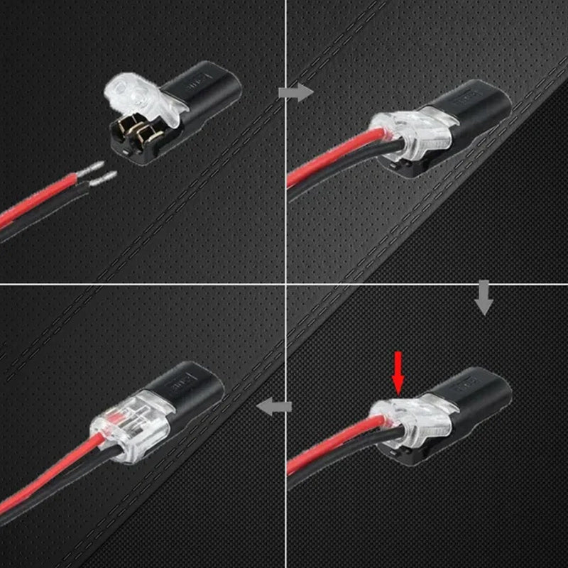 Connecteur à double filetage avec boucle de verrouillage