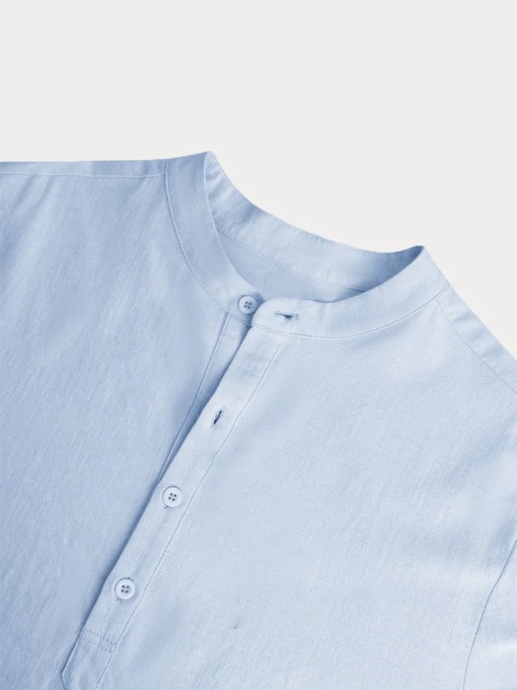 🔥50% de desconto🔥Camisa de manga comprida para homem, em algodão e linho