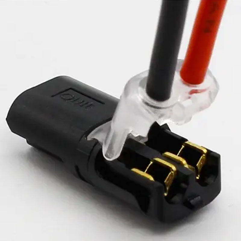 Connecteur à double filetage avec boucle de verrouillage