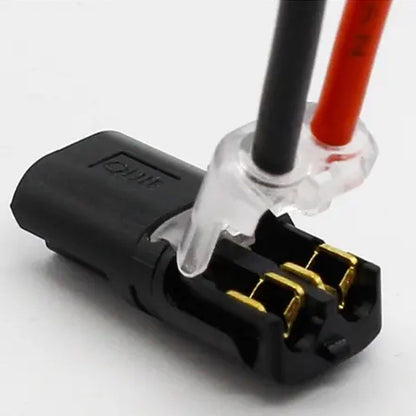 Connecteur à double filetage avec boucle de verrouillage