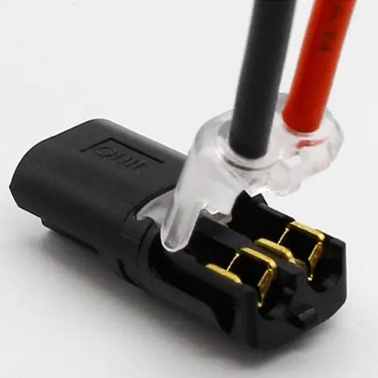 Connecteur à double filetage avec boucle de verrouillage