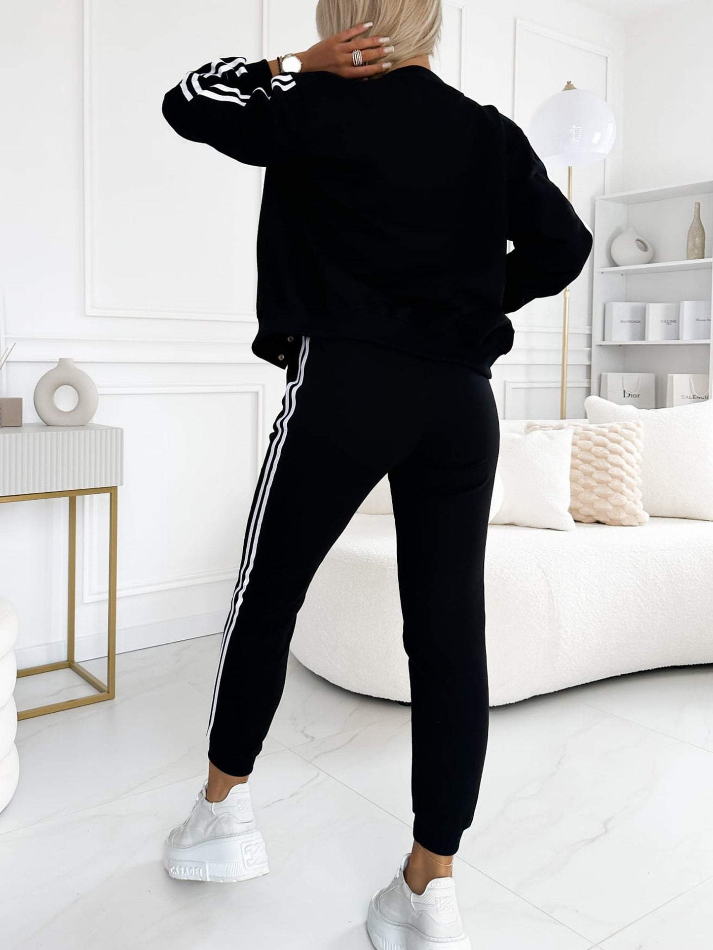 Ensemble veste et pantalon de baseball trois pièces pour femme