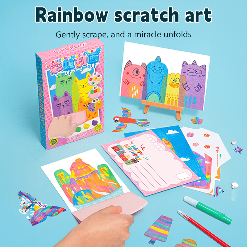 🎄CHRISTMAS SALE 49% OFF🎅20Pcs DIY Rainbow Scratch Art