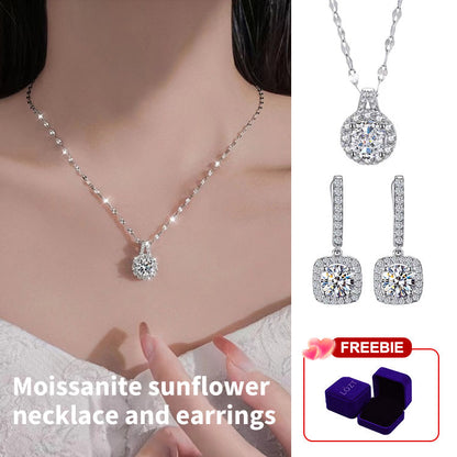 💕Moissanite Sunflower Pendant Necklace