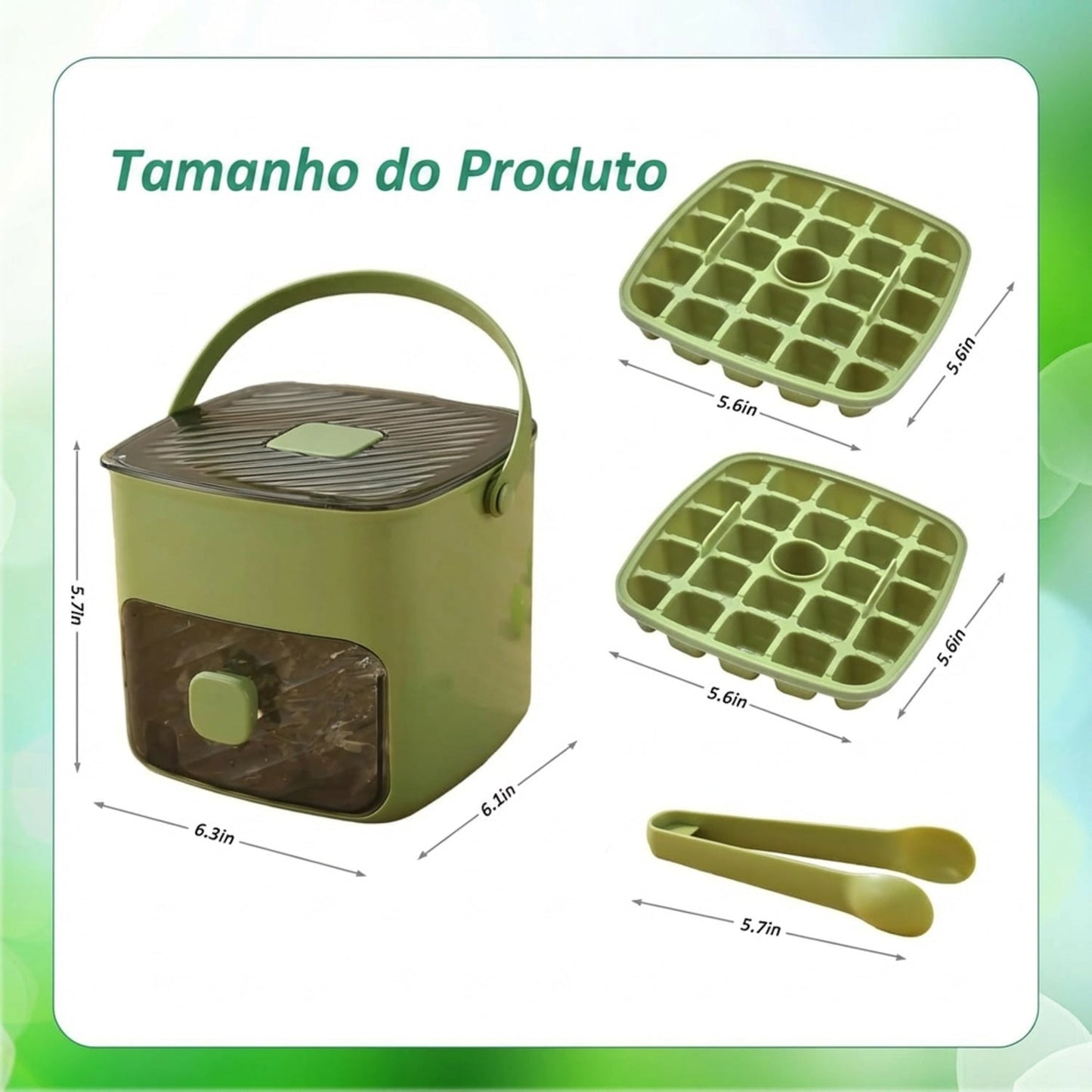 ⏱️ Cubos de gelo instantâneos em segundos – basta pressionar e soltar! 🧊✨