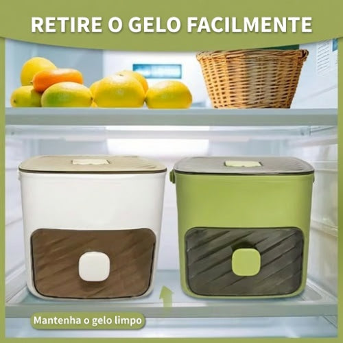 ⏱️ Cubos de gelo instantâneos em segundos – basta pressionar e soltar! 🧊✨
