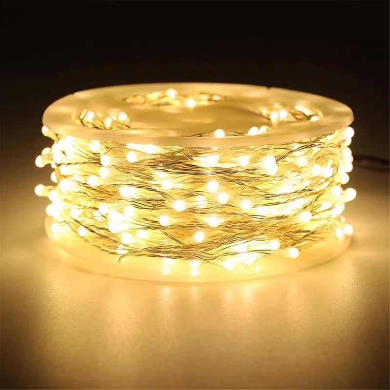 ✨ 50% DE RÉDUCTION ! 🎁 Guirlande Lumineuse en Fil de Cuivre - Éclat Chaud et Ambiance Cocon pour Noël/Mariage/Décoration 🏮🌙