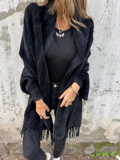 🔥Limited Time 49% Off 🔥Women's Long Sleeve Casual Tassel Shawl Coat