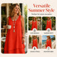 ✨💕 Vestido sem mangas de dupla camada – Elegância natural e um look moderno em camadas para o dia a dia