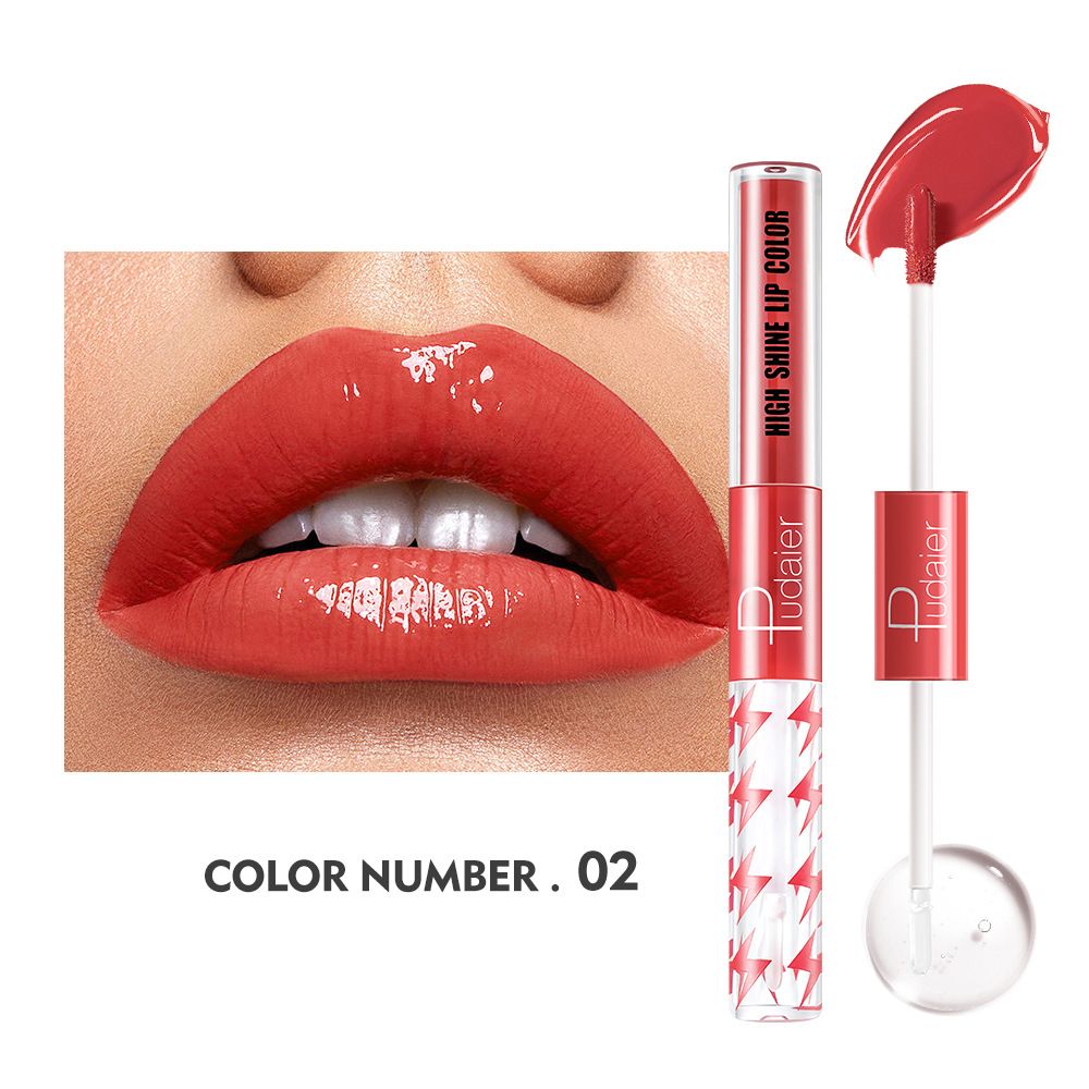 Brilho Labial Iluminador de Ponta Dupla com 16 Cores - Alto Brilho e Longa Duração✨