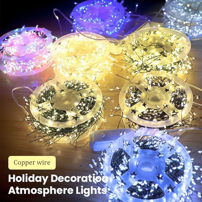 ✨ 50% DE RÉDUCTION ! 🎁 Guirlande Lumineuse en Fil de Cuivre - Éclat Chaud et Ambiance Cocon pour Noël/Mariage/Décoration 🏮🌙
