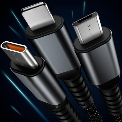 🔥Transparent Luminous 3-in-1 Super Fast Charging Cable💥[Buy 1 Get 1 FREE]