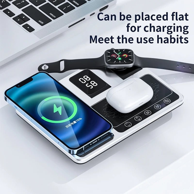 🔥Hot Sale🔥2024 Smart Touch 4-in-1 Wireless Charger (30W) for iPhone, Apple Watch, and AirPods