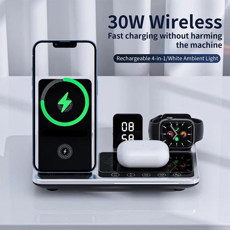 🔥Hot Sale🔥2024 Smart Touch 4-in-1 Wireless Charger (30W) for iPhone, Apple Watch, and AirPods