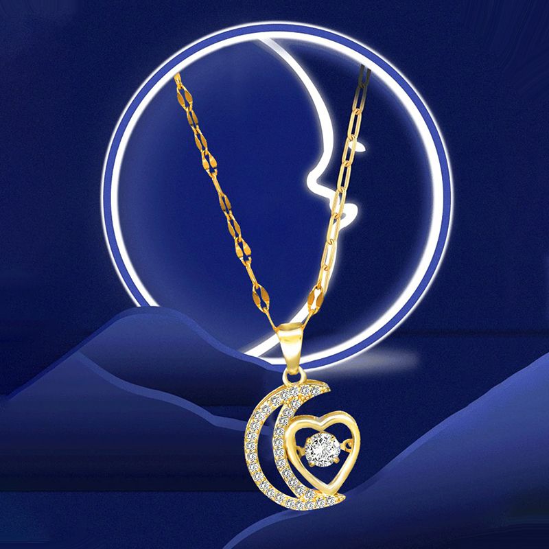 💎🌙Necklace with an elegant and delicate crescent for women✨