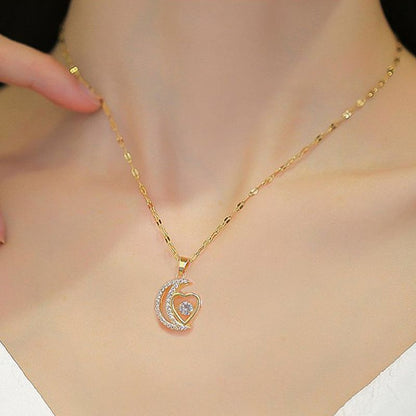 💎🌙Necklace with an elegant and delicate crescent for women✨