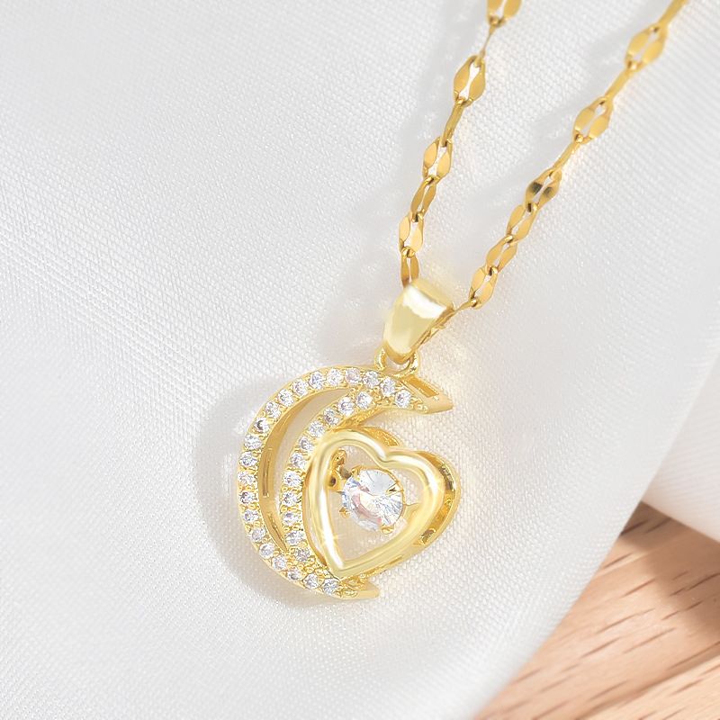 💎🌙Necklace with an elegant and delicate crescent for women✨