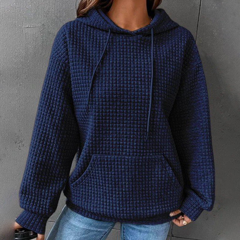 Women's Waffle Hoodie with Pocket