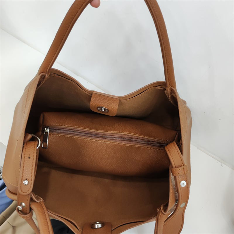 👜Women's PU Leather Tote Bag with Matching Purse