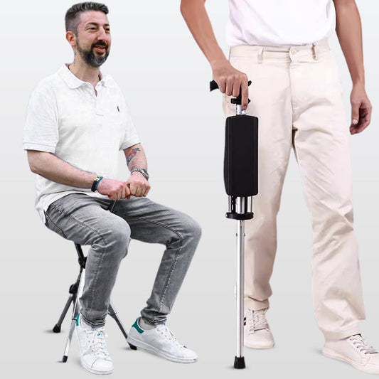 💥Free Shipping💥Portable Folding Walking Stick with Seat for Seniors