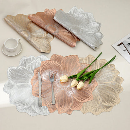 Lotus-Shaped Heat-Resistant and Washable Placemat