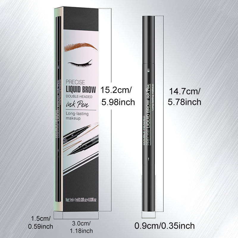 Crayon à Sourcils Liquide 2 en 1 -- Imperméable et Résistant à La Transpiration