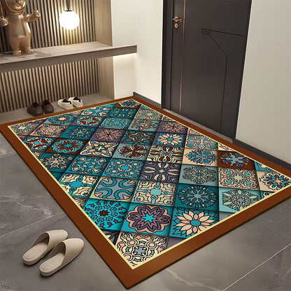 Bohemian Geometric Door Mat for Entryway