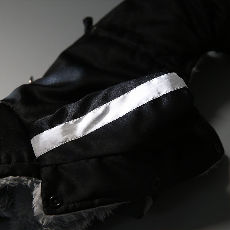 Veste d'hiver imperméable pour chien avec anneau en D