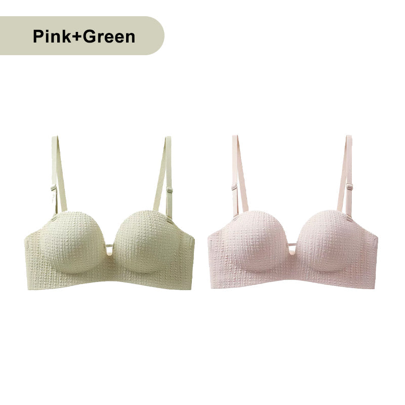 Women's Wireless Push-Up Bra with Seamless Design