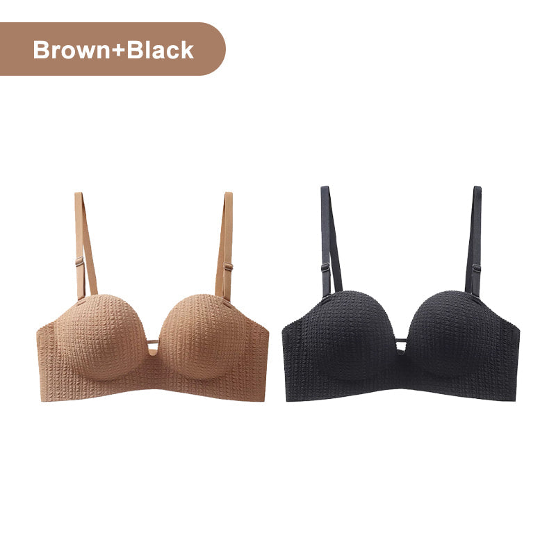 Women's Wireless Push-Up Bra with Seamless Design