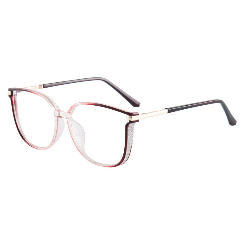 Women's Fashion Large Frame HD Anti-Blu-Ray Glasses