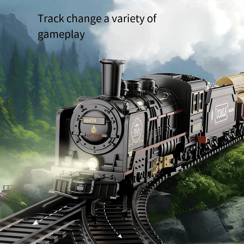 🔥New Hot Selling❤️‍🔥Simulation Vintage Electric Steam Train with Track Toy Set