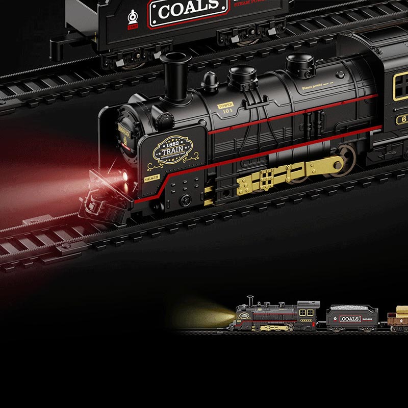 🔥New Hot Selling❤️‍🔥Simulation Vintage Electric Steam Train with Track Toy Set